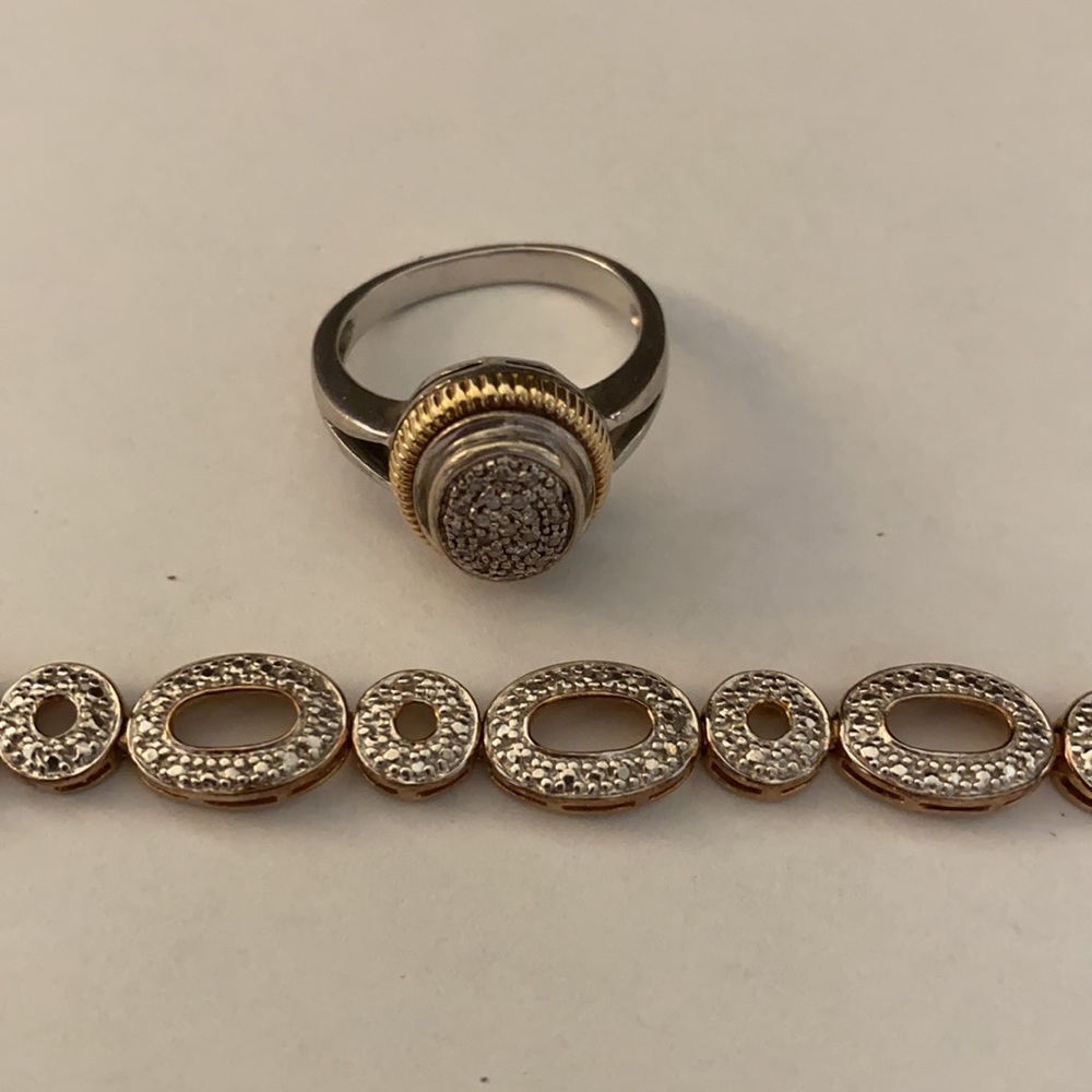 Gold bracelet and ring